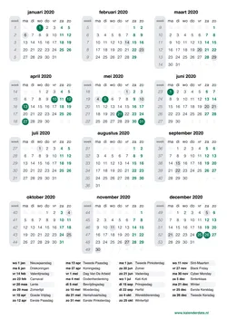 kalender 2020