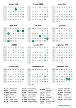 kalender 2026